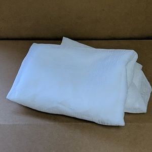 Sheer white crinkle curtain 1 panel